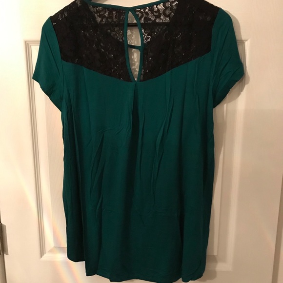 Green Lace Blouse-Size M - Picture 4 of 5